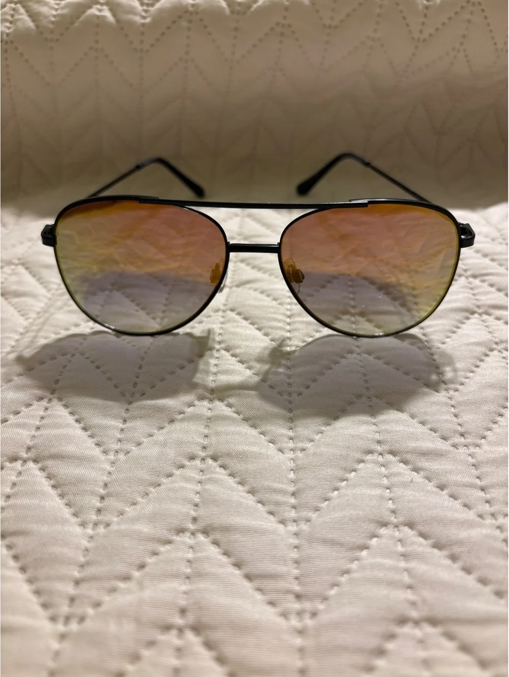 #19 Black Metal Aviator Sunglasses